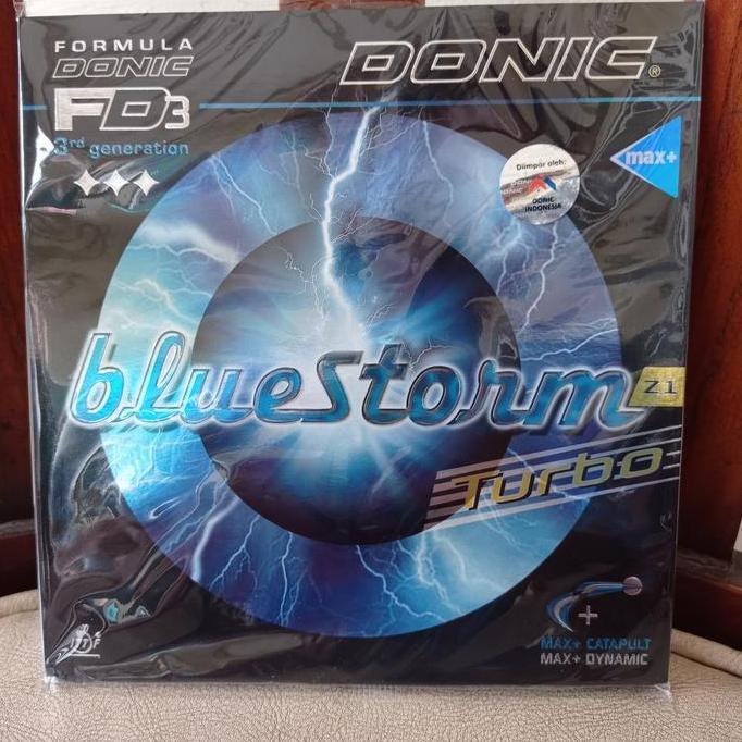 TERMURAH - KARET TENIS MEJA DONIC BLUESTORM Z1 TURBO BIRU BLUE ORIGINAL
