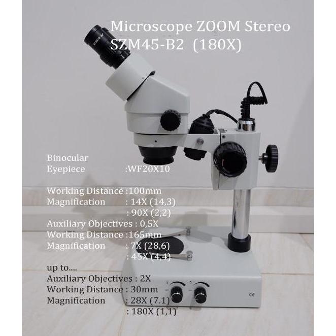 NEW Mikroskop Stereo ZOOM SZM45 B2 Binokular
