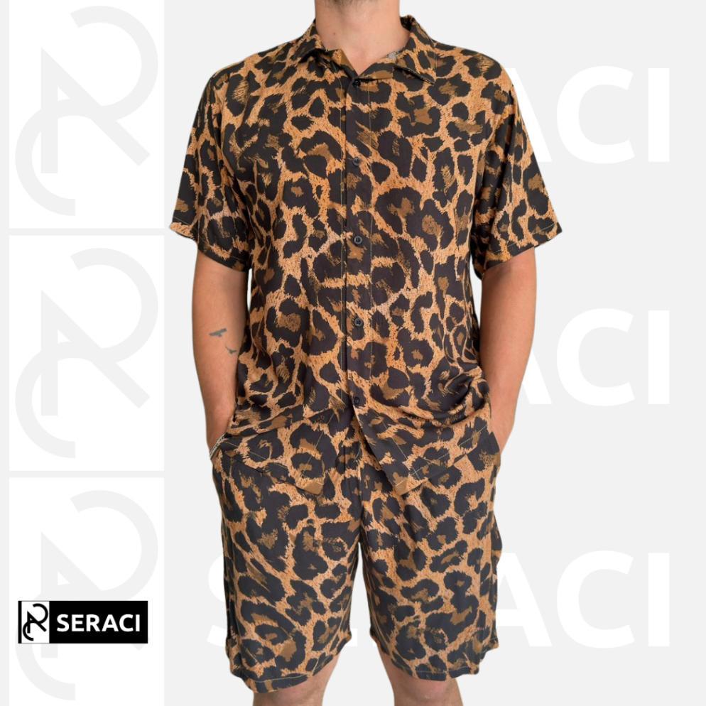 Disc Seraci - One Set Kemeja Pria Dan Wanita Setelan Celana Pendek Hawaii Daily Outfit Pantai Bahan 