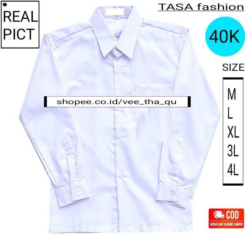Murah Kemeja Putih/Kemeja Kerja/Kemeja Hem/Hem Pria/Hem Wanita/Baju Kerja/Baju