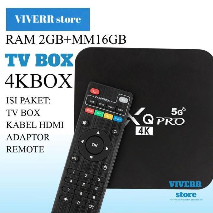 NEROZA MXPro Andro Smart TV Box 4K Androit 13.1 - RAM 2G ROM 16G Adaptor dan Kabel Listrik Termasuk 