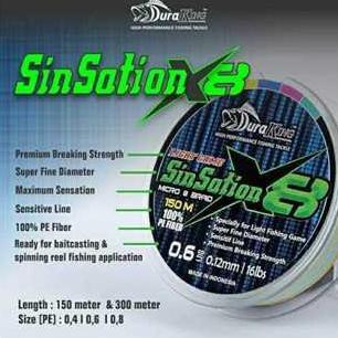 Senar Pe Sinsation X8 300Meter Pe Duraking Sinsation Senar Pancing Kuat Pe Kuat Pe Ultralight Fishin