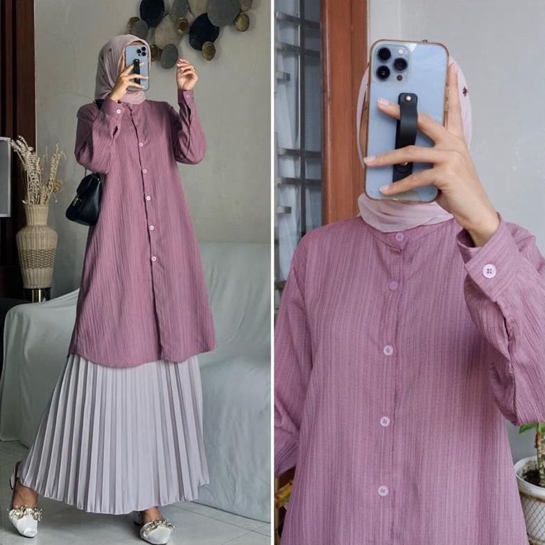 promo terbaru tunik polos wanita lady crush oversize / tunik zalfa jumbo
