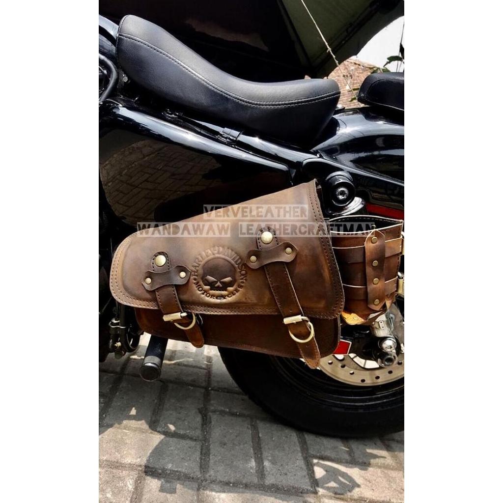 Tas harley davidson , side bag sportster , tas samping sportster