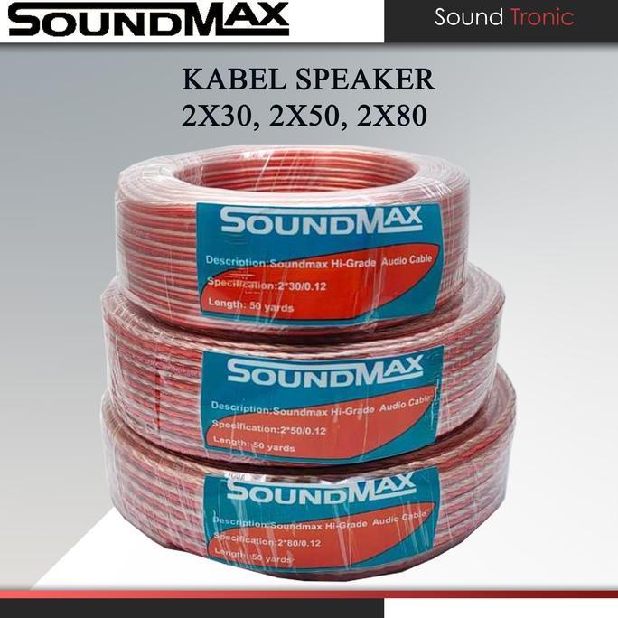 fazazenn - kabel speaker soundmax 2x30 2x50 2x80  50yard 30meter 40meter kabel transparan 40 meter