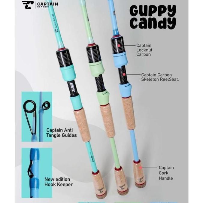 Joran Pancing Ultralight Captain Guppy Candy 198/210 Cm Hollow Carbon