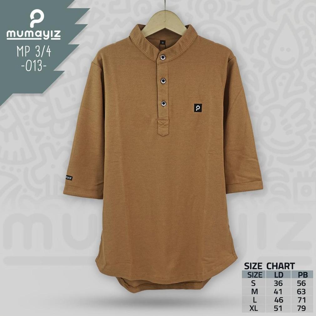 DISKON MUMAYIZ KURTA LENGAN PANJANG 3/4 ANAK USIA 4-15 TAHUN BAHAN LACOST CVC 24S