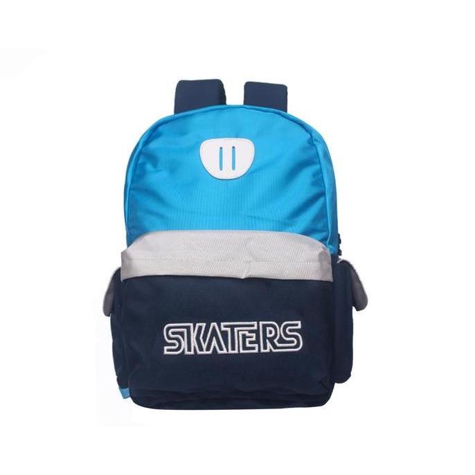 Backpack- Tas Ransel Skaters Vh008 Biru Putih Navy Backpack