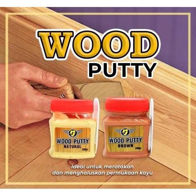 Cat- Wood Putty Rj London Dempul Kayu Plamir 200Gram Dempul Kayu