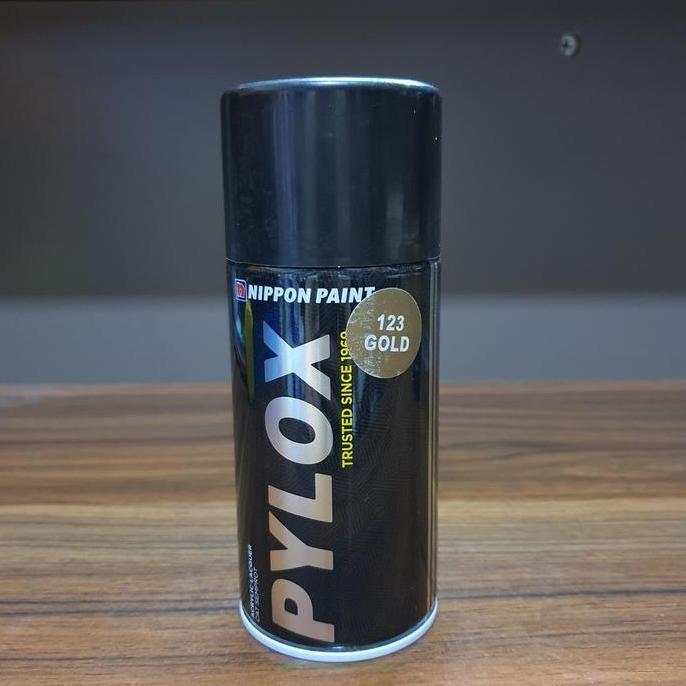 Cat- Pylox 123 Gold Emas Pilox Pilok Cat Semprot Acrylic Nippon Paint