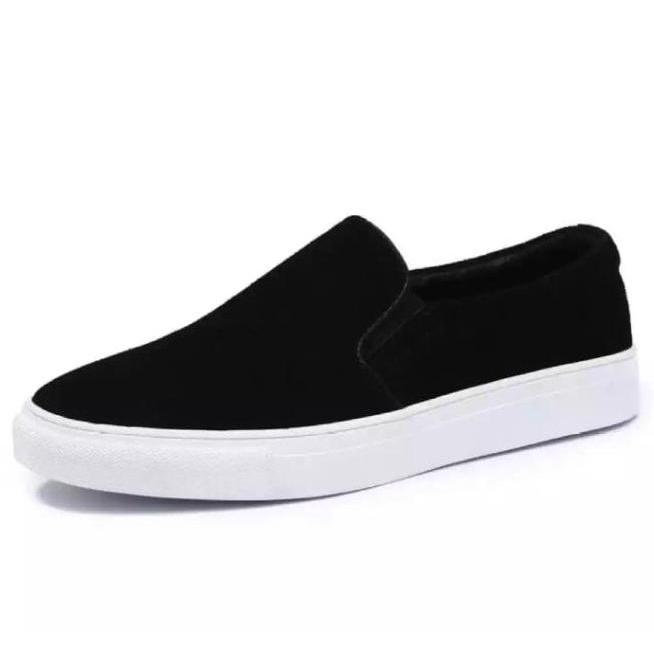 Kets- Sepatu  Slip On Pria/Sepatu Santai/Sepatu Selop/Sepatu Polos/Sepatu Tanpa Tali 03 Shoes Flat