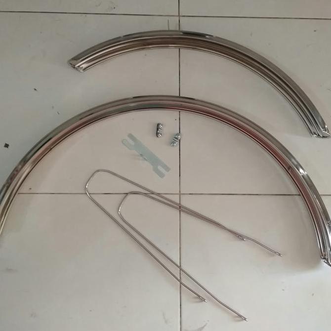 spakbor sepeda 26 depan belakang stenlis