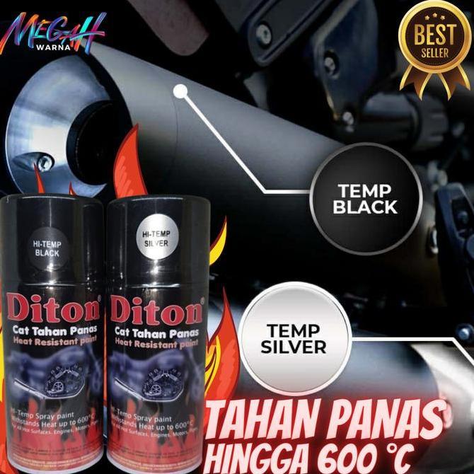 Cat- Cat Pilox Diton Knalpot Anti Panas Hitemp Hi Temp Black & Silver