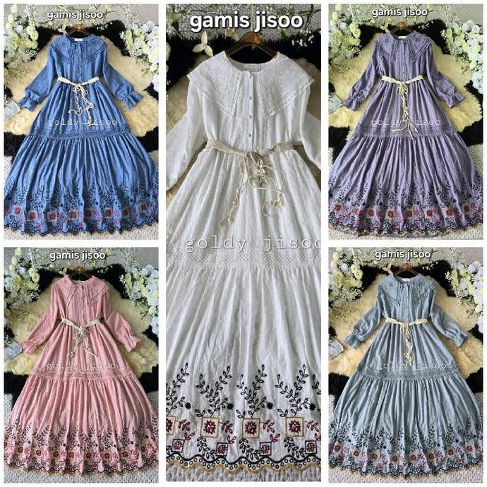 Promo JISOO DRESS Premium untuk Wanita dewasa Gaun Pesta Formal Nyaman Diskon