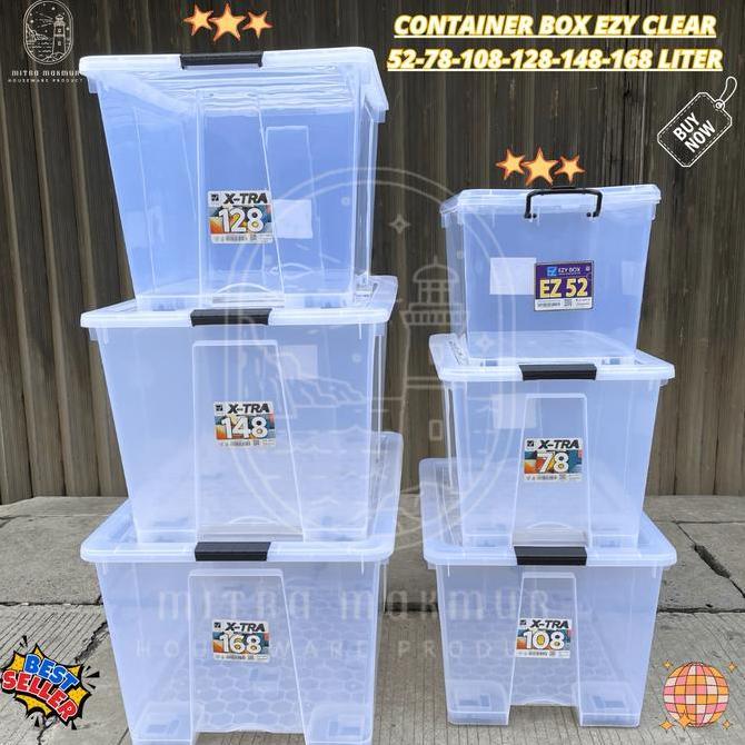 Instancodbisa- Ezy Storage Box Container Box Ezy Transparan Ezy 10 15 18 30 35 45