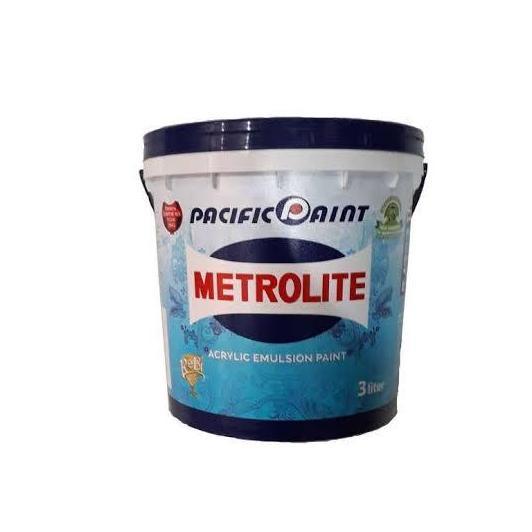 Cat- [3 Liter] Cat Tembok Metrolite Warna Putih Kebiruan