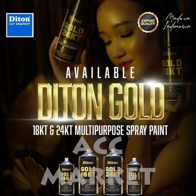 Cat- Pilox Diton Metallic Gold 18Kt 24Kt Emas Pilok Pylox