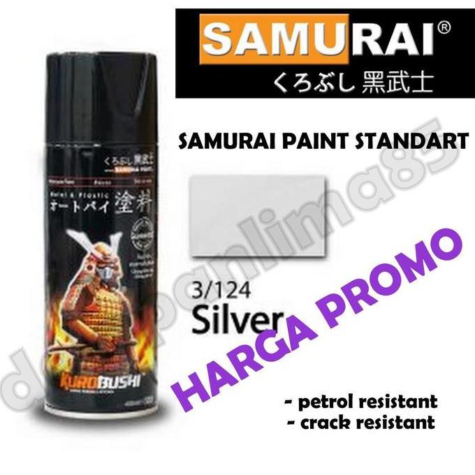 Cat- Samurai Paint 124 Silver Cat Semprot/Pylox/Pilox/Pilok/Helm/Motor