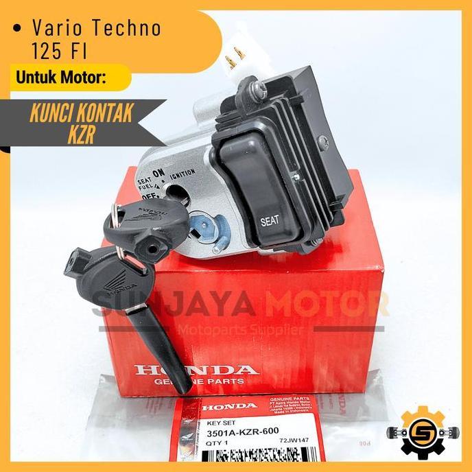 DE89 >> Keyset Original Honda KZR Kunci Kontak Vario Techno 125 FI Kunci Motor 1 Set Key Set Asli Ko