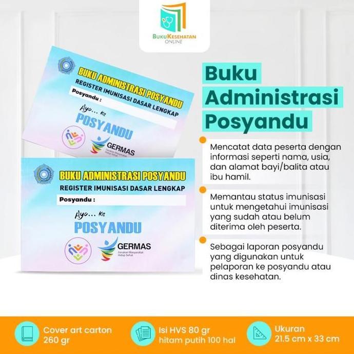 2satuseller - buku administrasi posyandu (register imunisasi dasar lengkap)