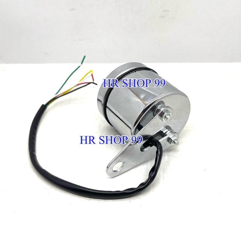 Premium Speedometer Digital Plus Ampere Bensin Bulat 2In1 - Rpm Digital - Amper Bensin Digital Bulat