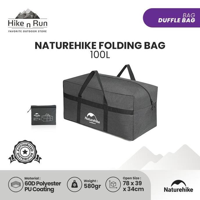 BEBAS ONGKIR - Naturehike Folding Bag 100L NH17S021-L