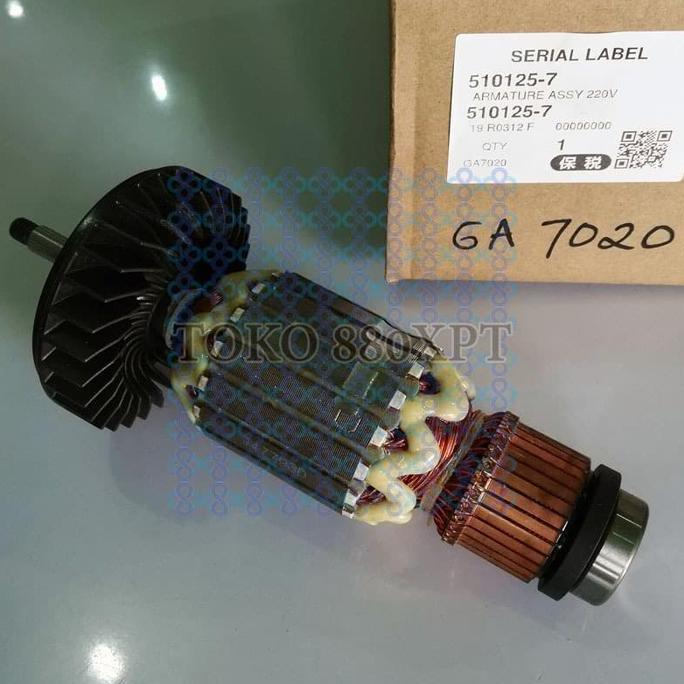 TERBARU - Armature Angker Rotor Makita GA7020 GA9020 GA 7020 9020 Gerinda Tangan Original 510125-7