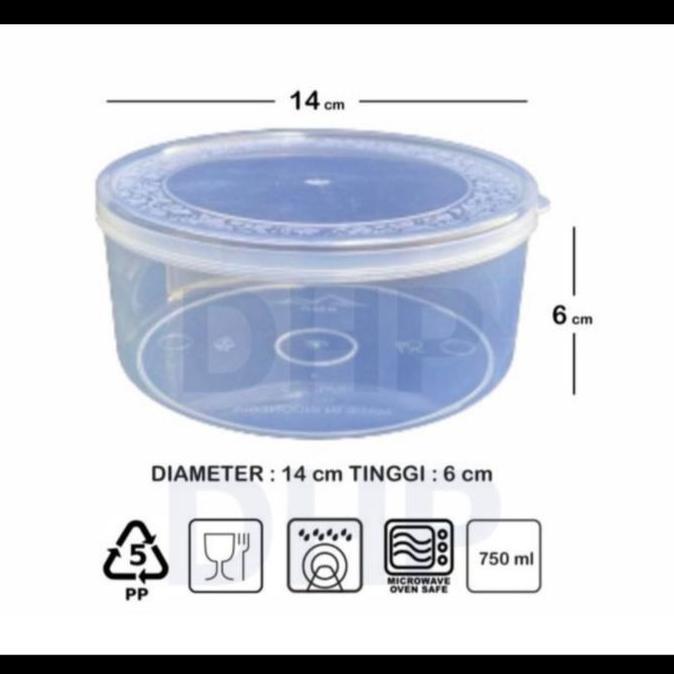 Instancodbisa- Hps Toples Nastar 1/2Kg Kmp Mutiara Plastik Bulat Kue Kering 500 Ml Transparan Food G