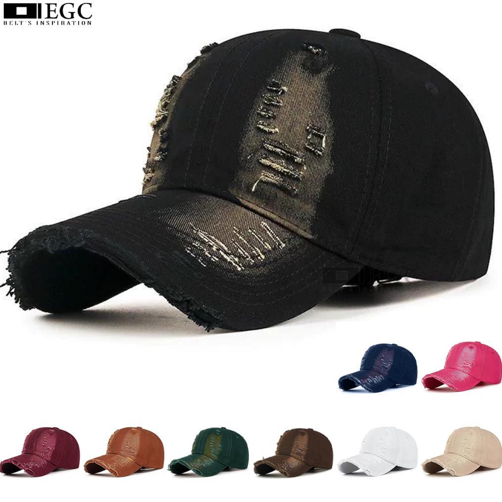 Official Topi Baseball Robek Gradasi / Topi Pria Dan Wanita Casual/ Topi Baseball Denim - Tpi-235