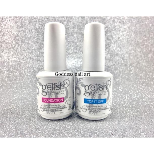 Cod,Bisa- Top Coat & Base Coat Gelish Harmony 15 Ml Kutek Gel Art Nail