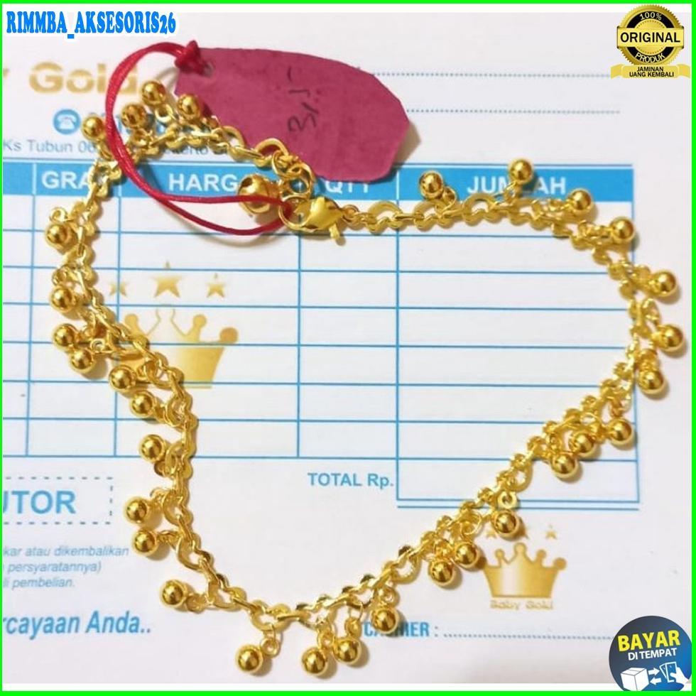 ready stock gelang kaki india emas asli dapat surat dari toko bisa cod