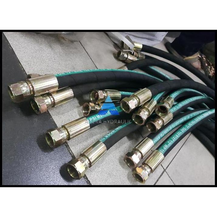 TERBARU HYDRAULIC HOSE 1/2" INCH R2 UNIHOSE PANJANG 3000MM X MB-NU 