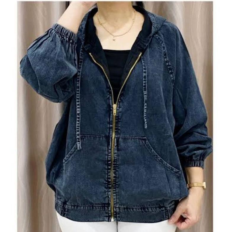 HOT PRODUCT jaket jeans wanita zipper