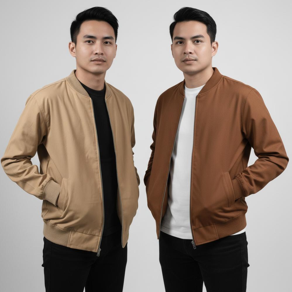 NEW DEALS Jaket Bomber Pria Jacket Bomber Canvas tebal bomber Pria Man