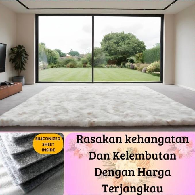 Karpet bulu rasfur ukuran 200X160X5CM
