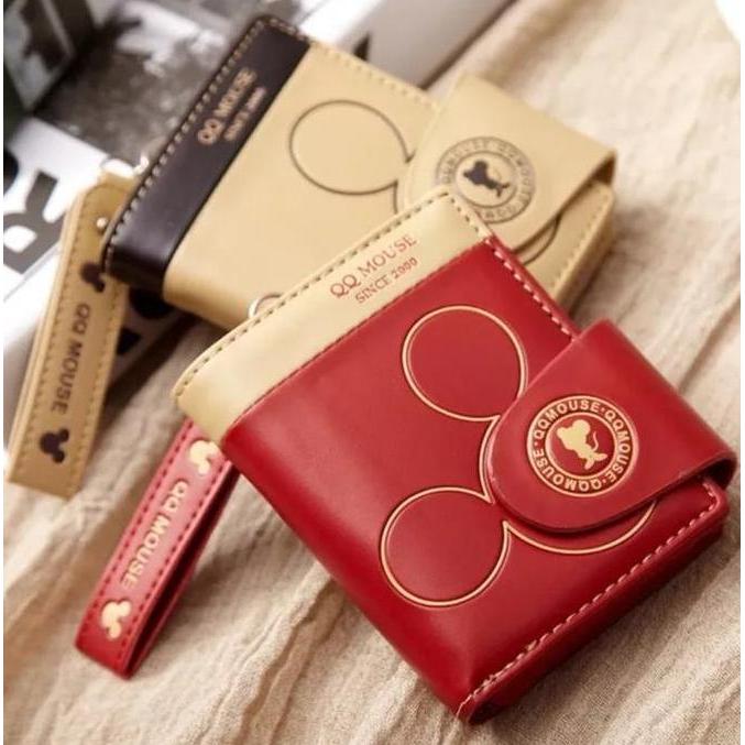 Dompet pendek import QQ MOUSE fashion wanita bahan kulit TL54 MM