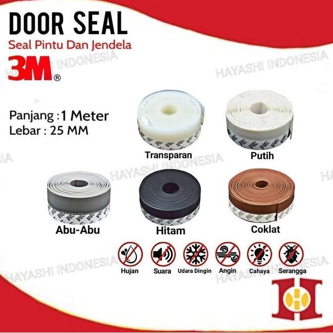 Futhead- Door Seal Original 3M Penutup Lubang Celah Pintu Jendela - 1 Roll