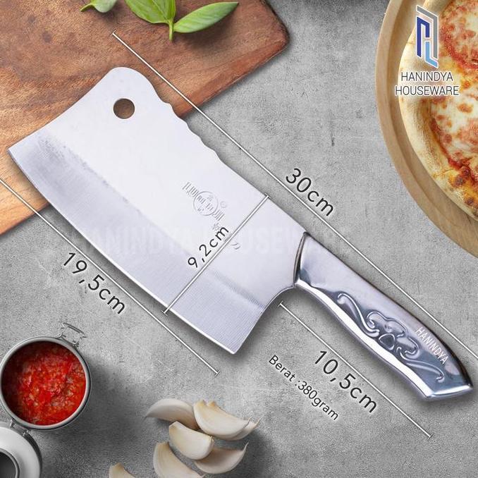 Instancodbisa- Pisau Stainless Steel Luji B018 Pisau Daging Cleaver Chinese Chef Knife