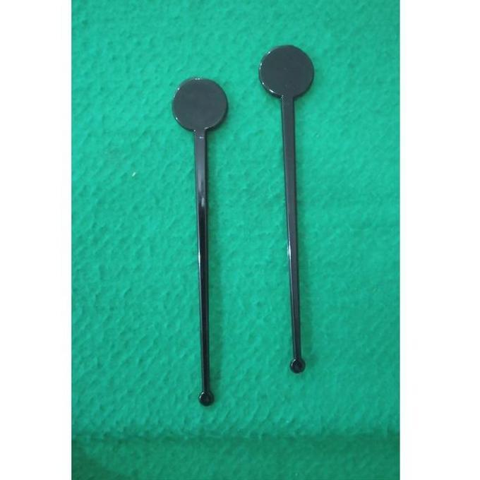 Instancodbisa- Adukan Minuman / Stirrer Plastik 18Cm Hitam Bulat 100Pcs