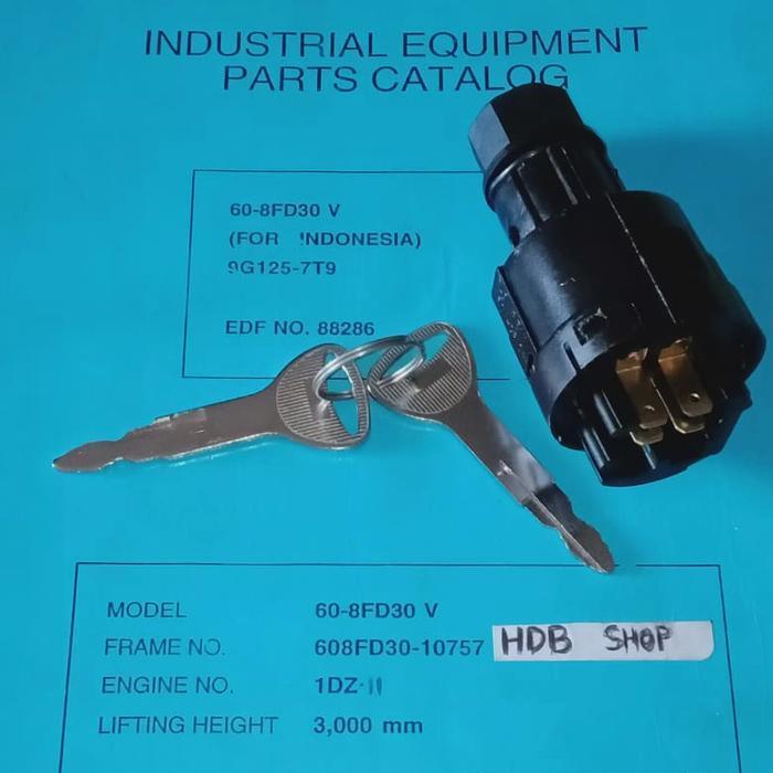 Kunci Kontak Forklift Toyota 8 Fd 20/25/30 (57590-23332-71) Original Dan Terpercaya