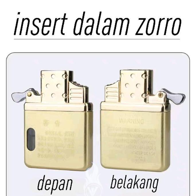 Instancodbisa- Vaporlab Insert Universal Lighter Zorro Original Korek Api Bara Las Dengan Indikator 