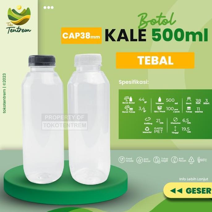 Barunih- Botol Kale 500 Ml Tebal - Botol Plastik 500Ml / Kale 500 Ml Tebal