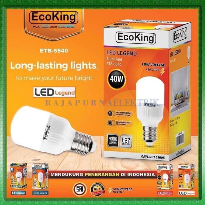 Lightwoll- Lampu Led Bulb Jumbo Ecoking 40W / 40 Watt Super Terang