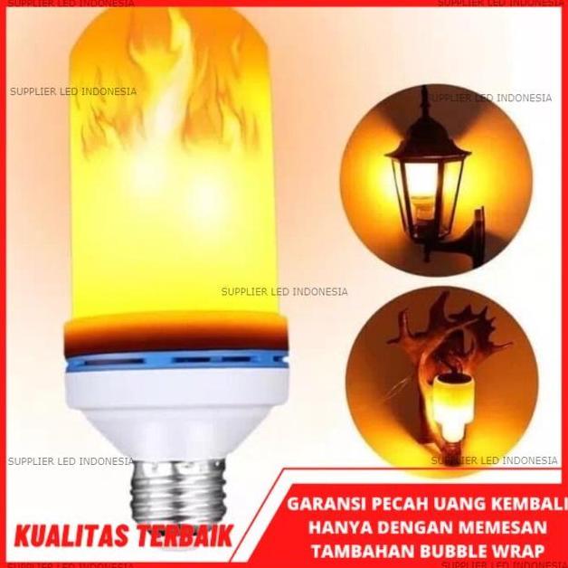 Lightwoll- Lampu Led Api 9 Watt ( 3Watt + 3Watt + 3Watt) / Lampu Dekorasi Cafe / Led Flame Fire