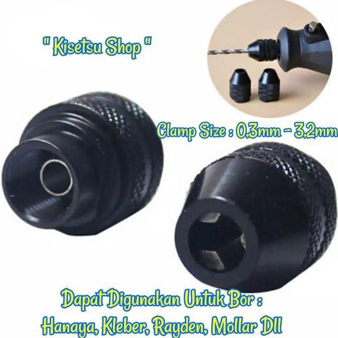 Supertool- Keyless Chuck / Kepala Bor Keyless Bor Mini Drill Grinder Universal