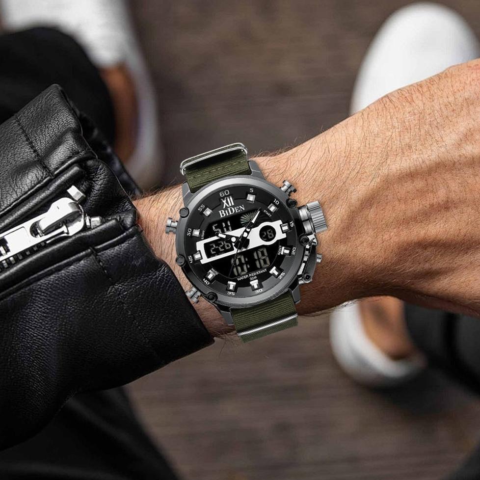 PAKET HEMAT BIDEN JAM TANGAN PRIA 0164 ANTI AIR SPORT MILITER ANALOG DIGITAL LUMINOUS DISPLAY