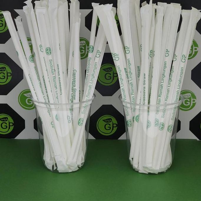 Instancodbisa- Cassava Straw /Sedotan Cassava Runcing 6Mmx20Cm Wrap Paper ( 250 Pcs)