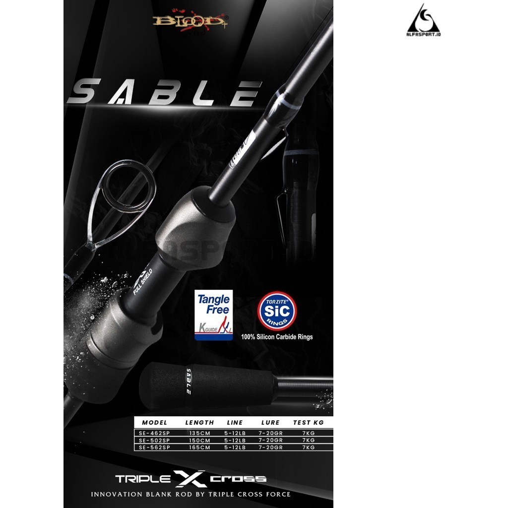 AlfaSport.Id Joran Pancing Blood-X Sable 135150165 Carbon Mancing Galatama Kolam FreePacking PipaPVC