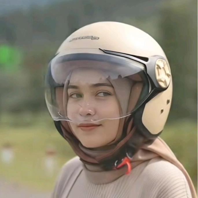 Helm Bogo Retro Hijab untuk Pria & Wanita Dewasa Motorcycle Helm Cargloss Kw Hijab Free Stiker Cocok