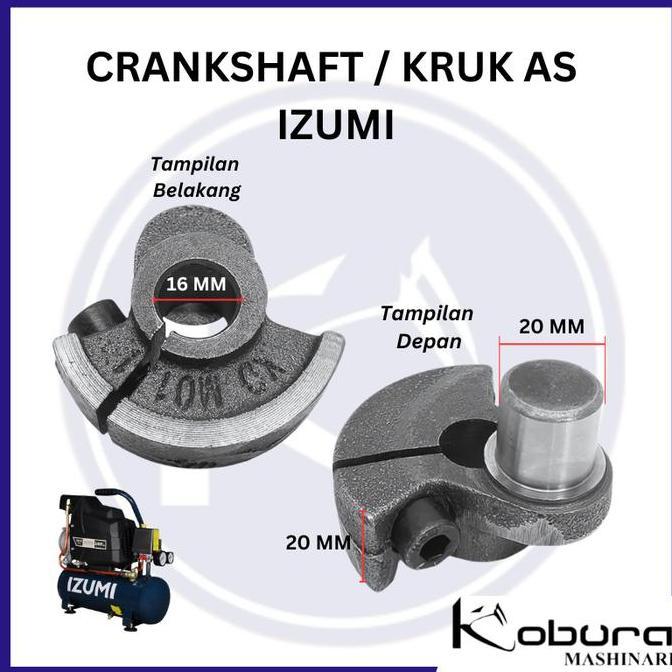 Crankshaft Portable Izumi Kruk As Kompresor Angin Listrik